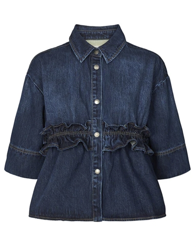 Rabens Saloner - Paige Denim Skjorte - Dark Washed Indigo